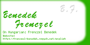 benedek frenczel business card